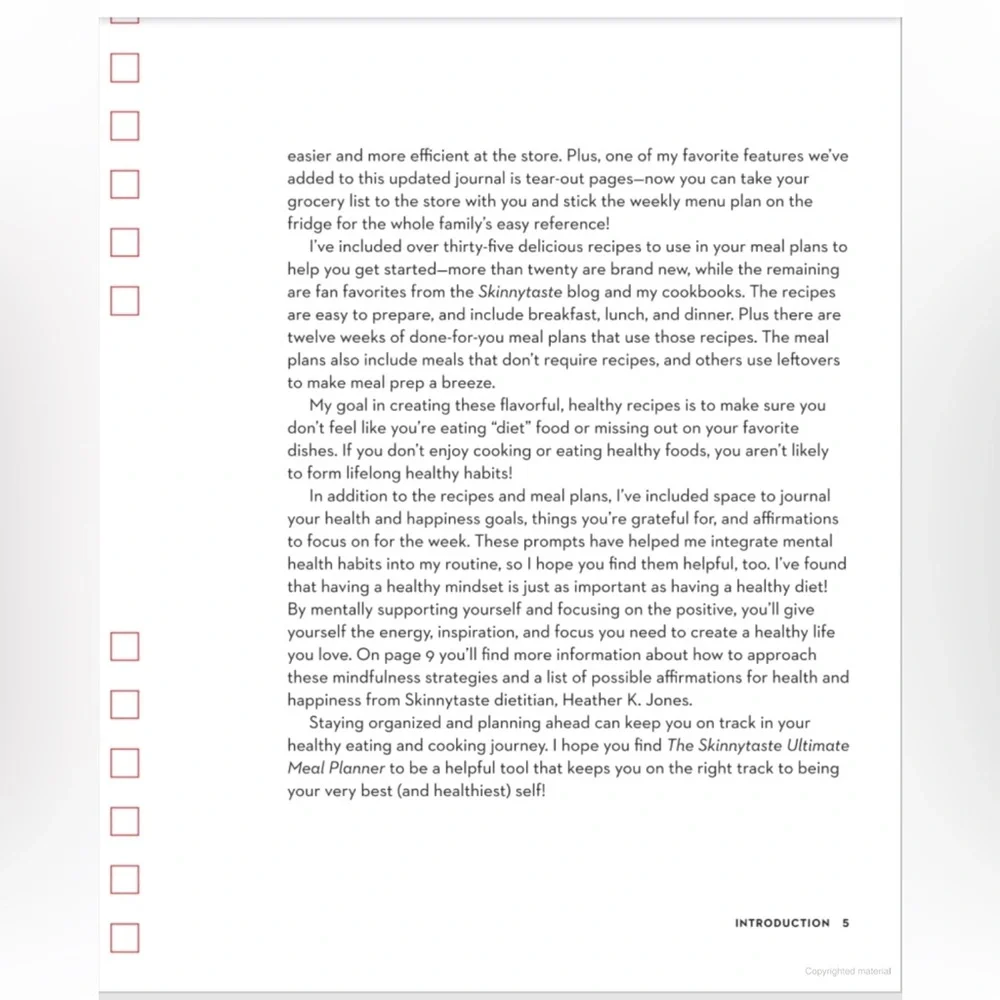 The Skinnytaste Ultimate Meal Planner Book by Gina Homolka and Heather K. Jones